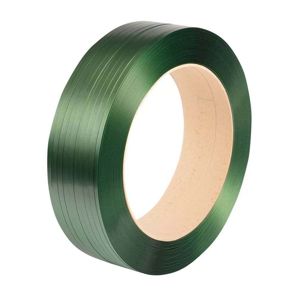 Embossed PET Strap - 12 x 0.7mm Green - 2000mtr