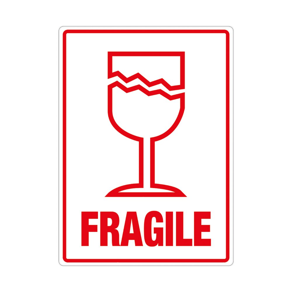 Transpal FRAGILE Labels, 108 x 79mm