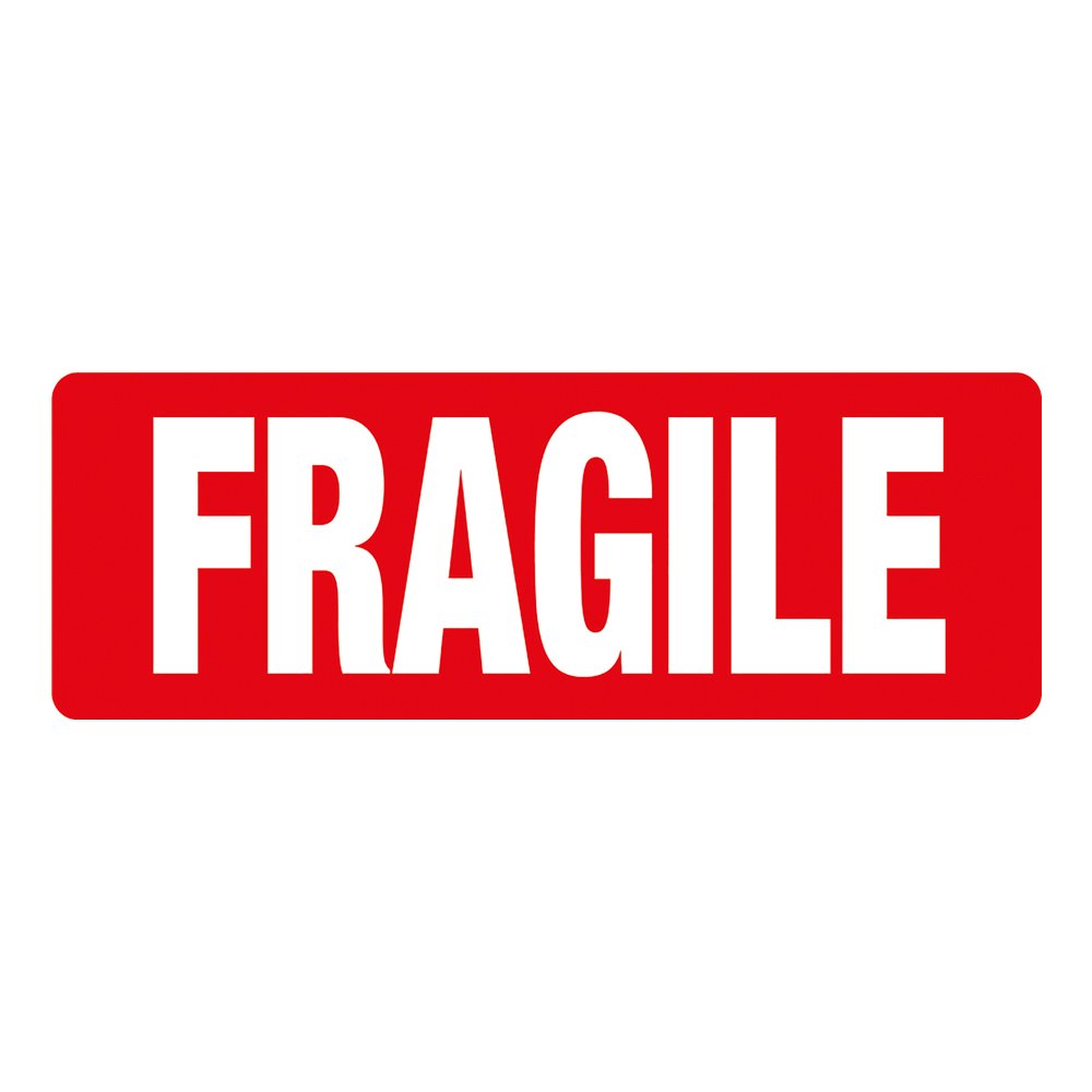 Transpal FRAGILE Labels, 89 x 32mm