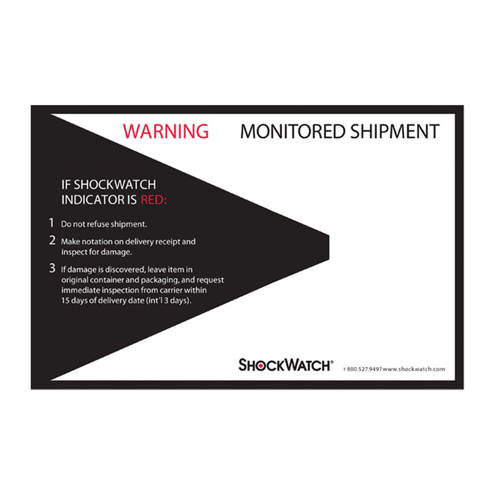 Tegralert ShockWatch Companion Label