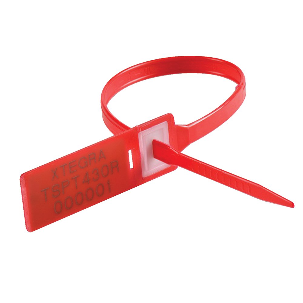 Tegracheck Smooth Band Security Seals - 430mm red