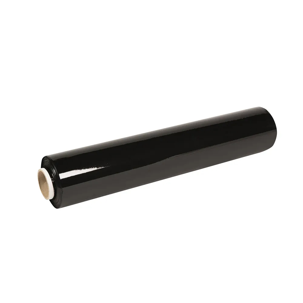 Hand Pallet Wrap 400mm 6mu Pre-Stretched - Black