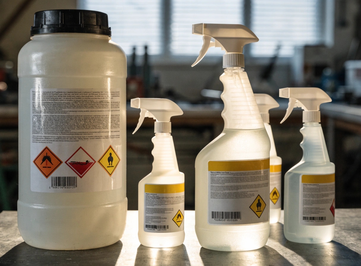 chemical sanitising drum labels 2