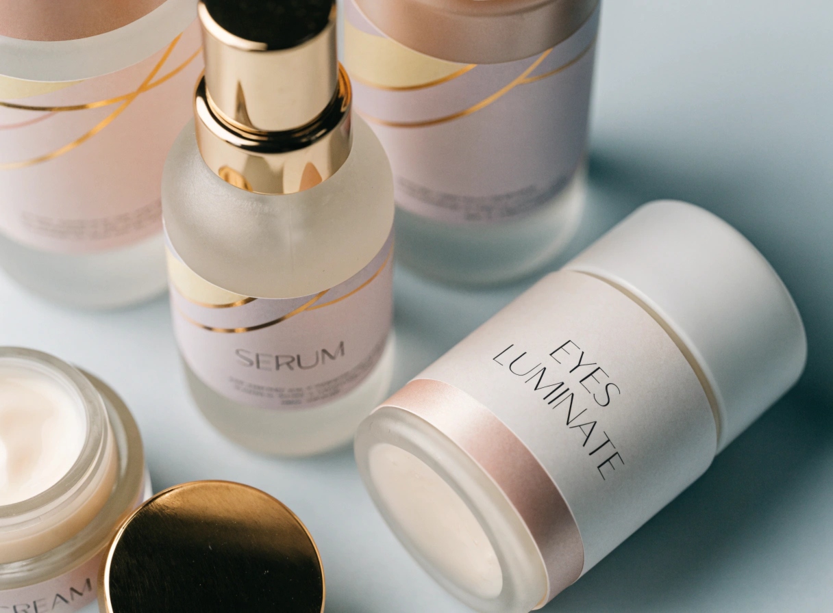 cosmetic beauty product labels